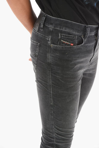 Pantaloni D-AMNY-Y 5 tasche in velluto
