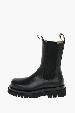Leather STORM Chelsea Boots with Platform Sole