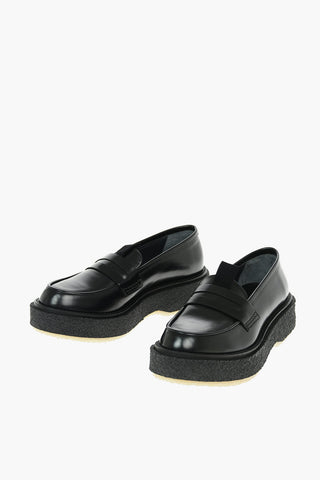 ETUDES Leather TYPE143 Penny Loafer with Platfrom Crepe Sole