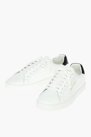 Leather NEW TENNIS Sneakers with Logo Print