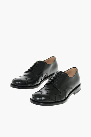 Leather VARENNE Derby Shoes with Braided Toe