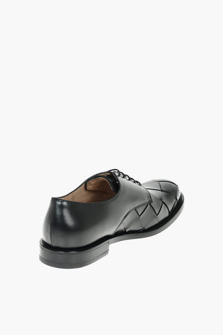 Leather VARENNE Derby Shoes with Braided Toe