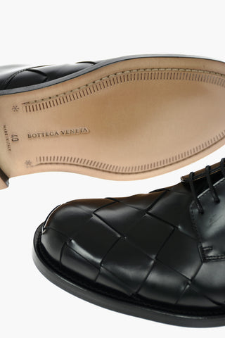 Leather VARENNE Derby Shoes with Braided Toe