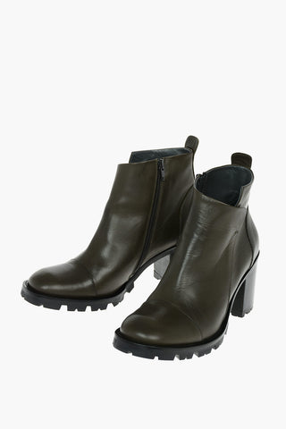 Inner Zip SHELLEY Leather Ankle Booties