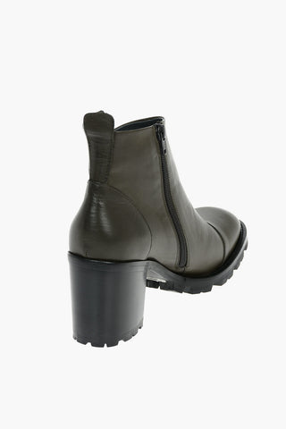 Inner Zip SHELLEY Leather Ankle Booties