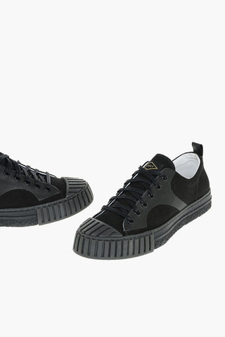 Sneakers Basse W.O. MASK con Dettaglio in Pelle
