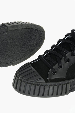 Sneakers Basse W.O. MASK con Dettaglio in Pelle