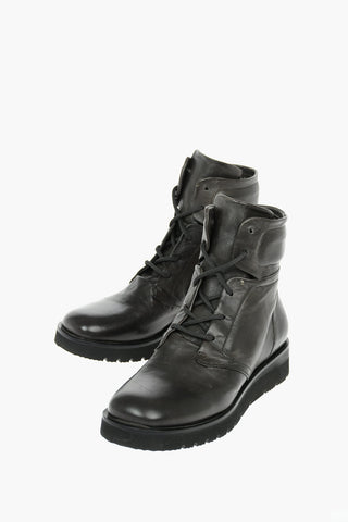 Sponge Sole SPLONGE Leather Combat Booties