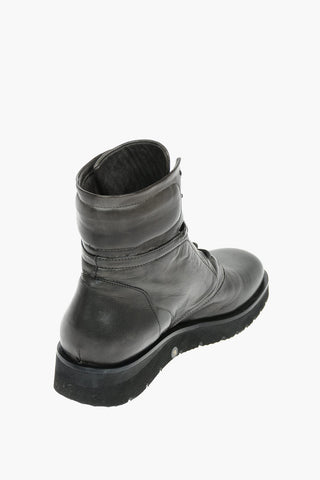 Sponge Sole SPLONGE Leather Combat Booties