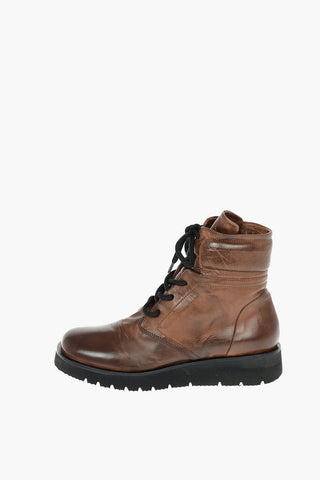 Sponge Sole SPLONGE Leather Combat Booties