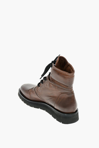 Sponge Sole SPLONGE Leather Combat Booties