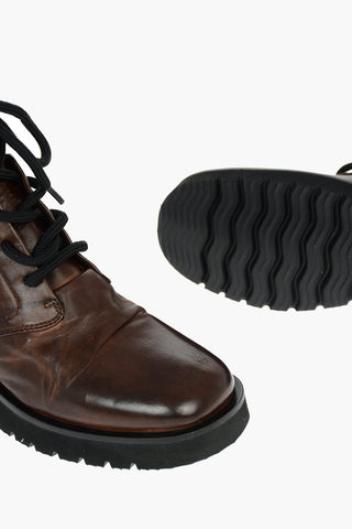 Sponge Sole SPLONGE Leather Combat Booties