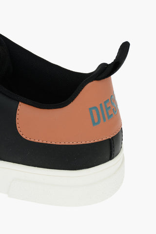 Sneakers S-CLEVER LOW LACE in Pelle con Dettaglio a Contrasto