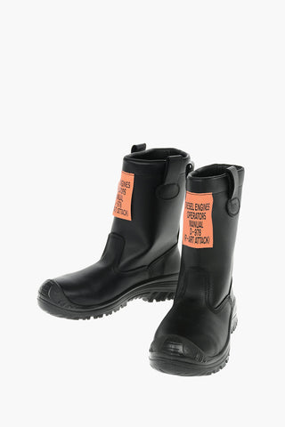 Contrasting Details Leather H-WOODKUT CH Boots