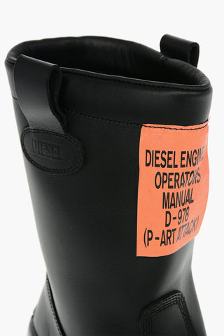 Contrasting Details Leather H-WOODKUT CH Boots