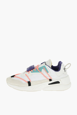 Embossed Logo Mesh S-SERENDIPITY LC EVO Low-Top Sneakers with Fluo Laces