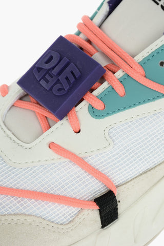 Embossed Logo Mesh S-SERENDIPITY LC EVO Low-Top Sneakers with Fluo Laces