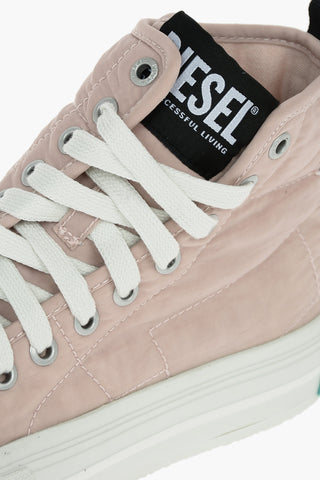 contrasting logo nylon S-MUJI MC high top sneakers