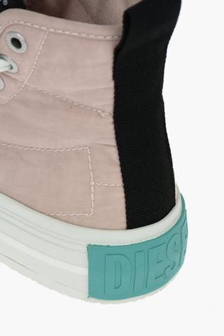 contrasting logo nylon S-MUJI MC high top sneakers