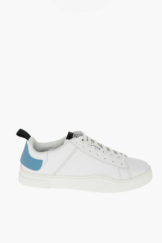 Sneakers Basse S-CLEVER LOW LACE a Tinta Unita in Pelle
