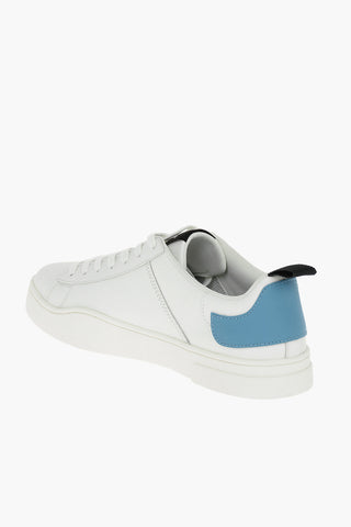 Sneakers Basse S-CLEVER LOW LACE a Tinta Unita in Pelle