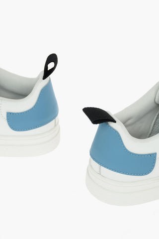 Sneakers Basse S-CLEVER LOW LACE a Tinta Unita in Pelle
