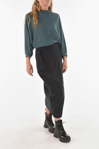 Asymmetrical Cut MAFFY Longuette with Front Split