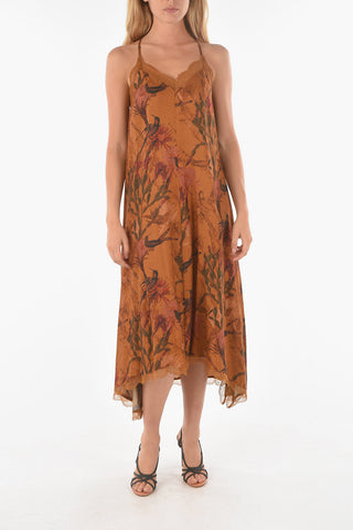 Silk Blend SEINIE NOLINA Maxi Dress with Embossed Floral Print