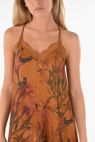 Silk Blend SEINIE NOLINA Maxi Dress with Embossed Floral Print