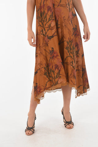 Silk Blend SEINIE NOLINA Maxi Dress with Embossed Floral Print
