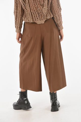Double-pleated GIOVE Culotte Pants with Side Zip