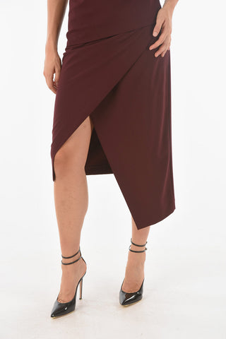 Draped NEKKAR Midi Dress with Boat Neckline