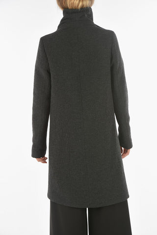 Wool Blend POLLUCE Coat with Asymmetrical Cut