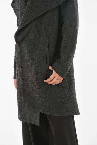 Wool Blend POLLUCE Coat with Asymmetrical Cut