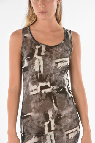 Bodycon MONOPOLI Midi Dress with Abstract Pattern
