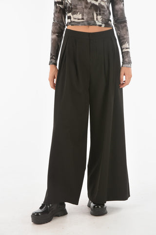 Flared TERRA Pants with Double-pleat