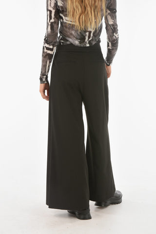 Flared TERRA Pants with Double-pleat