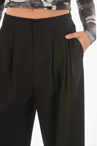 Flared TERRA Pants with Double-pleat