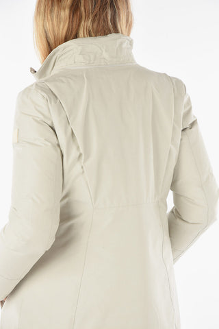 real fur trimming BOW BRIDGE down jacket with removable hood
