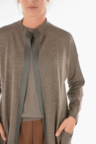 Long SWAPS Cardigan with Contrasting Bands