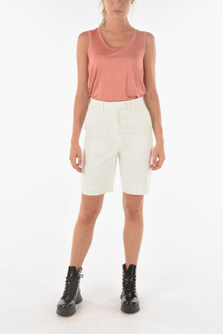 Shorts Gessati CLEA a Vita Alta