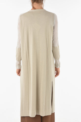 Cardigan 1 Bottone in Cotone con Scollo a V