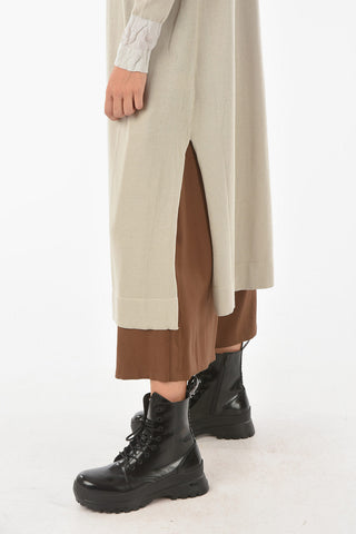 Cardigan 1 Bottone in Cotone con Scollo a V