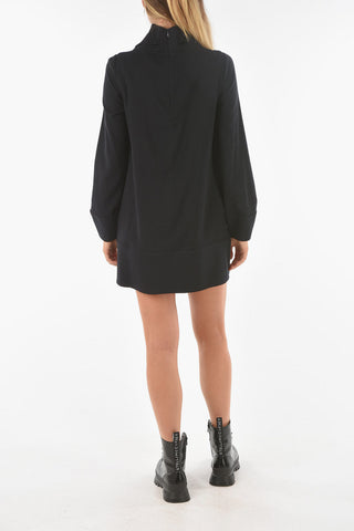 Vestito Svasato VALLATA a Maniche Lunghe con Collo Alto