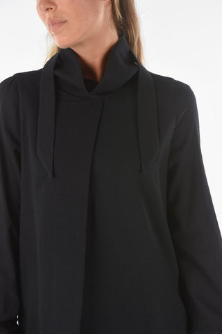 Vestito Svasato VALLATA a Maniche Lunghe con Collo Alto