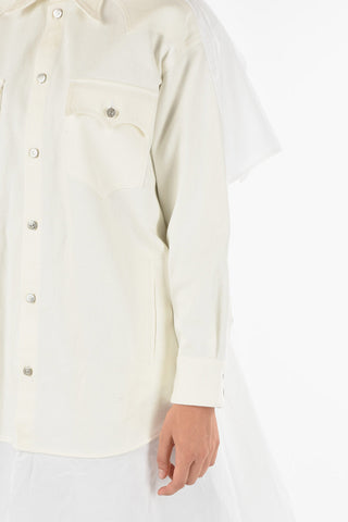 MM6 Camicia Outer in Denim con Volant