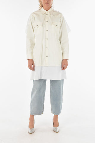 MM6 Camicia Outer in Denim con Volant