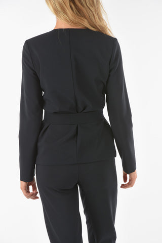 Crewneck MAFFY Blazer with Waist Belt