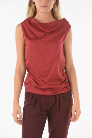 Draped MIZAR Sleeve-less Top