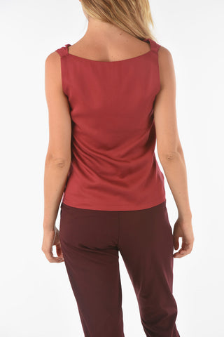 Draped MIZAR Sleeve-less Top